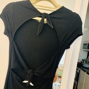Bäcio | Open Tie Back Ribbed Dress